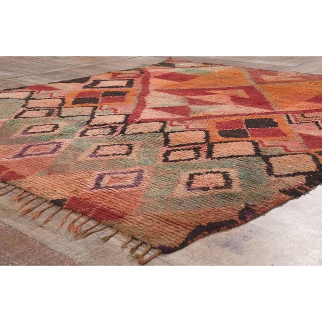 Textile Vintage Berber Moroccan Rug - 05'11 x 06'05 For Sale - Image 7 of 9