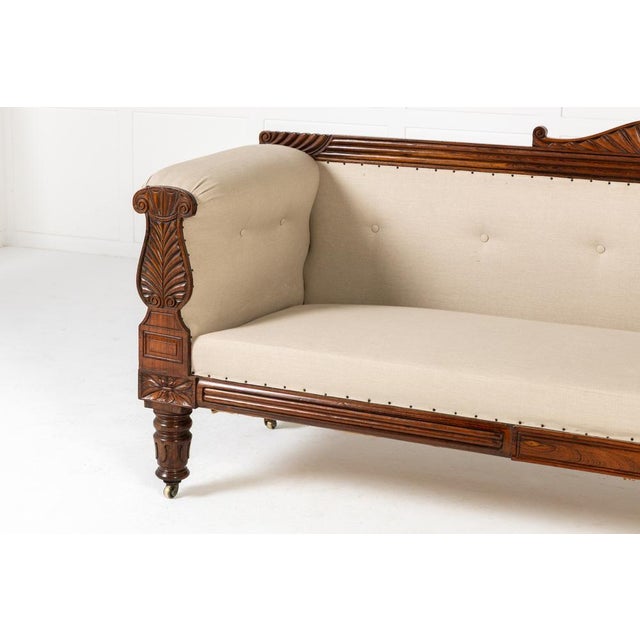 Large 19th Century Regency English Rosewood Sofa For Sale - Image 3 of 11
