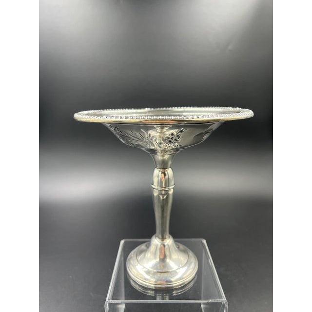 Antique Sterling Silver Compote For Sale - Image 10 of 12