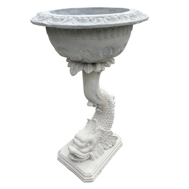 This exquisite vintage cast stone garden feature combines classical European statuary aesthetics with dual-purpose outdoor...