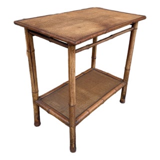 19th Century English Bamboo Side Table For Sale