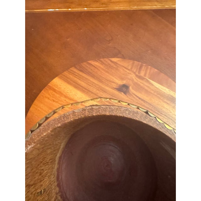 Antique South Indian Wood and Brass Rice Bucket Container, 19th Century For Sale - Image 9 of 12