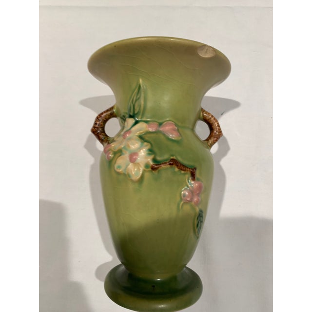1940s Roseville Art Pottery Vases - a Pair For Sale - Image 6 of 10
