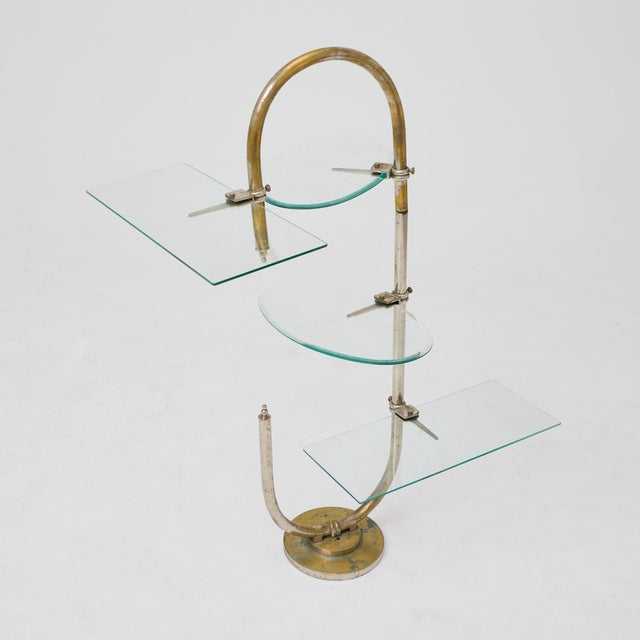 Vintage Art Nouveau Metal and Glass Patisserie Display Stand, 1930s For Sale - Image 4 of 18