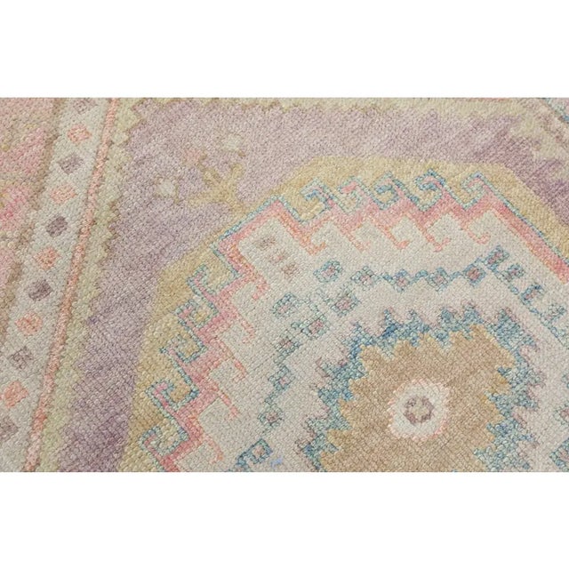 Turkish Oushak Rug Oriental Handwoven Rug 3' X 10'5" For Sale - Image 10 of 10