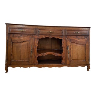 Antique Carved French Louis XV Sideboard For Sale