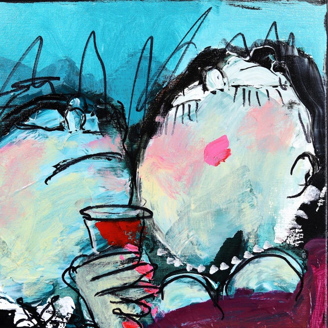 Figurative Finally Friday - Bold Delightful Figurative Painting Original Artwork by Gerdine Duijsens For Sale - Image 3 of 8