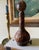 Rustic European Vintage Mid-Century Italian Leather-Wrapped Decanter With Fleur-De-Lis Crest For Sale - Image 3 of 4