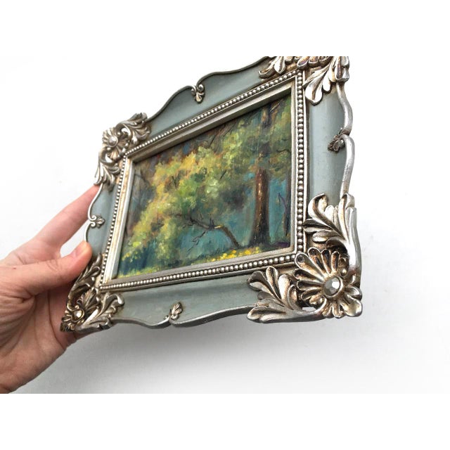 Framed Landscape Original Painting Vintage Style by Valeriya Serova For Sale - Image 9 of 10