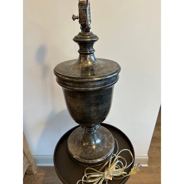 Visual Comfort Urn Style Lamp Silver Tone For Sale - Image 9 of 16