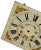 Early 19th Century Antique Early 19th Century American Hand Painted Wood Clock Dial From Pillar & Scroll Type Shelf Clock For Sale - Image 5 of 12