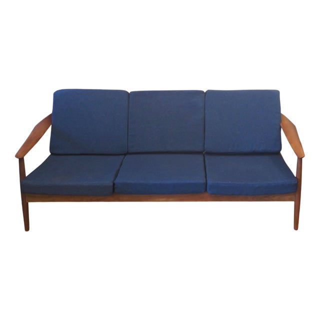FD 164 Three-Seater Teak Sofa by Arne Vodder for France and Sohn, Denmark, 1960s For Sale