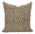Tulsi Buti Block Printed Thick Linen Throw Pillow Cover 18x18 Inch For Sale