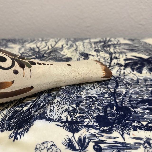 Folk Art Mexican Tonala Pottery Bird, a Type of Folk Art Figurine From Mexico For Sale - Image 3 of 9