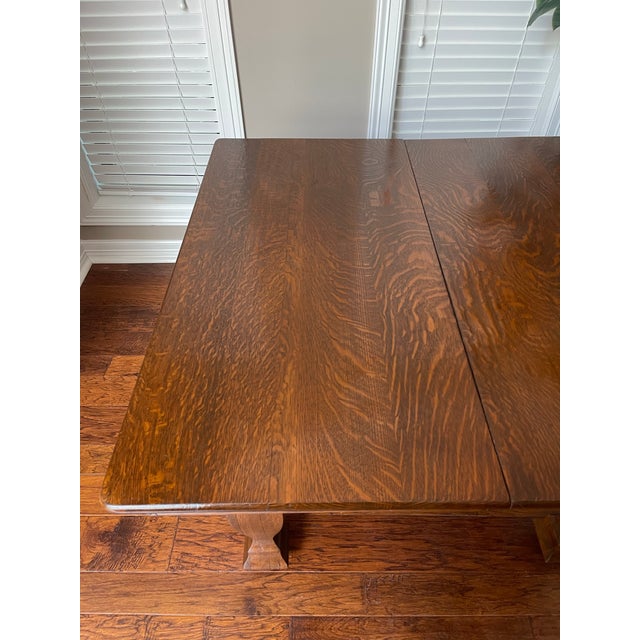Early 1900s 20th Century Depression Era Wooden Dining Table For Sale - Image 9 of 14