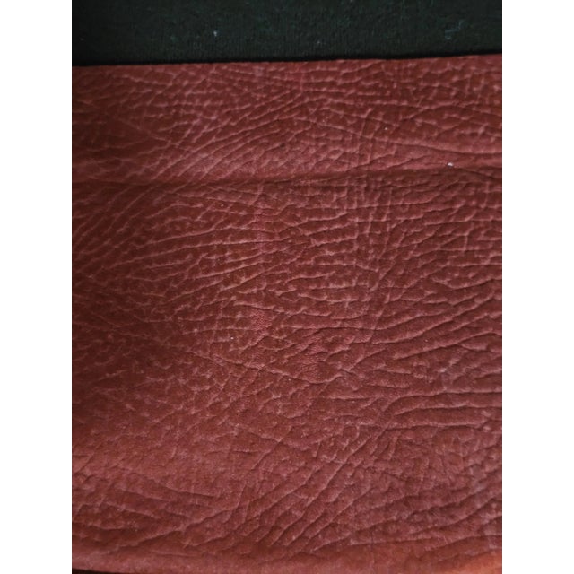 Late 20th Century Pair Hancock & Moore Red Suede Leather Armchairs Club Chairs Nailhead Trim For Sale - Image 10 of 11