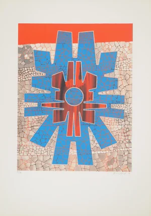 Jimmy Ernst, Geometric Totem, Original Signed Lithograph