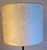 Metal Vintage Floor Lamp with Brass Frame and White Patterned Fabric Shade, 1950s For Sale - Image 7 of 8