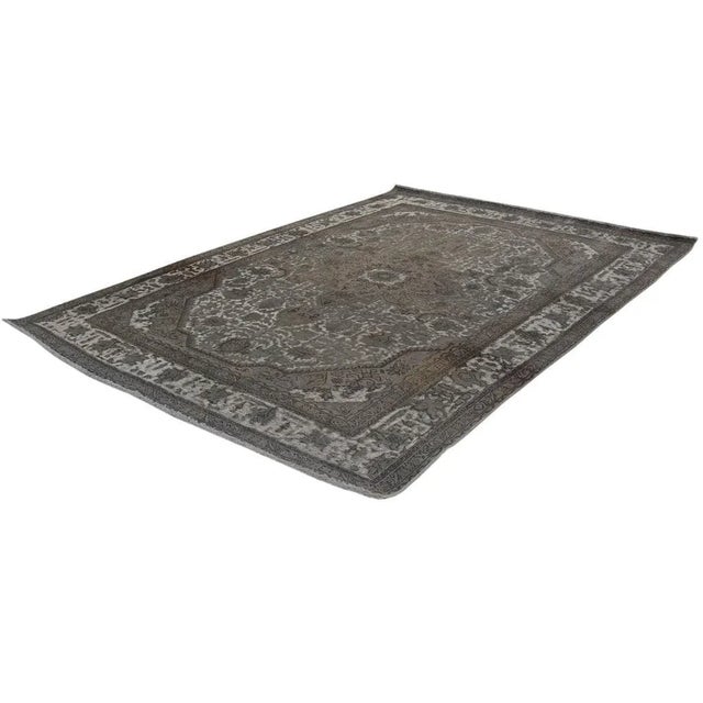 Textile 1980s Boho Chic Vintage Distressed Color Reform Gray/Gray Wool Rug - 7'8" X 11'0" For Sale - Image 7 of 7