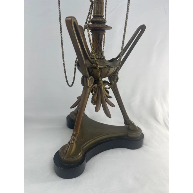 Antique Circa 1890 Ferdinand Barbedienne Foundry French Bronze Pair Candelabras For Sale - Image 4 of 10