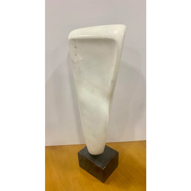 White 1960s Italian Modernist Abstract Marble Sculpture For Sale - Image 8 of 8