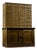 Antique Wooden Document Cabinet in Green For Sale