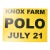Knox Farm Polo July 21 Yellow/ Navy Sign For Sale