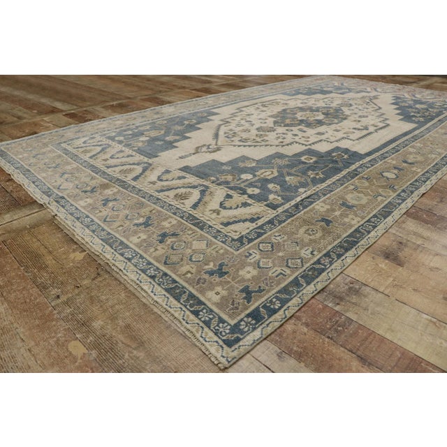 Vintage Turkish Oushak Rug - 05'09 X 10'06 For Sale In Dallas - Image 6 of 9