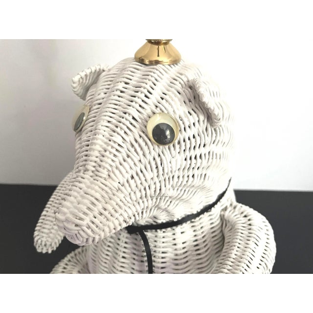 1970s Wicker Teddy Bear Lamp & Shade For Sale - Image 11 of 18