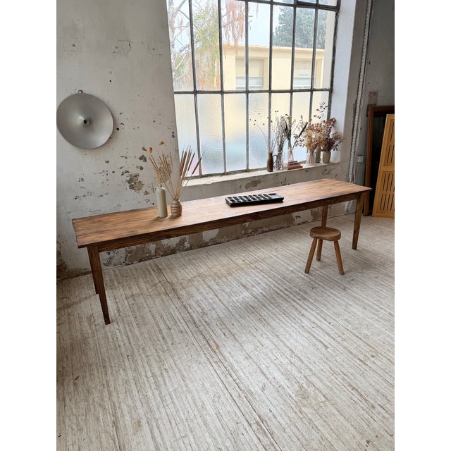 Pine Farmhouse Table, 1950 For Sale - Image 3 of 18