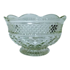 1960s Vintage Wexford Pressed Glass Serving Bowl