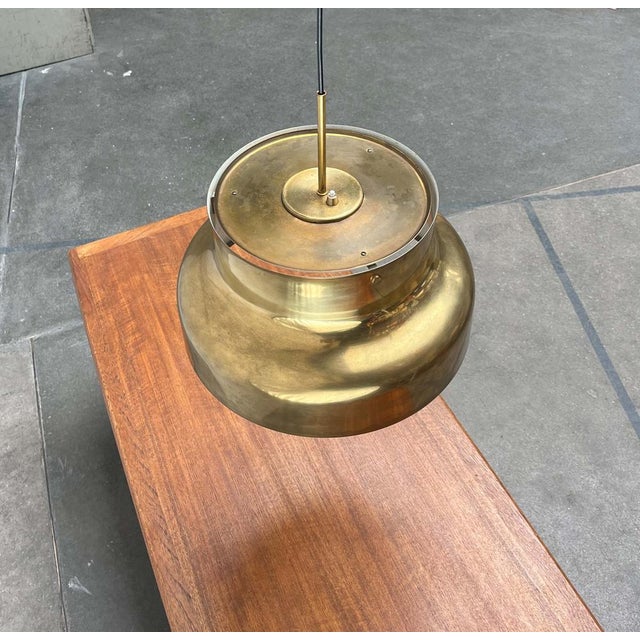 Metal Mid-Century Modern Brass Bumling Pendant Lamp by Anders Pehrson for Ateljé Lyktan, 1960s For Sale - Image 7 of 18