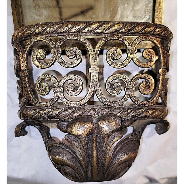 1950s French Country Style Iron Mirror Planter For Sale In West Palm - Image 6 of 10