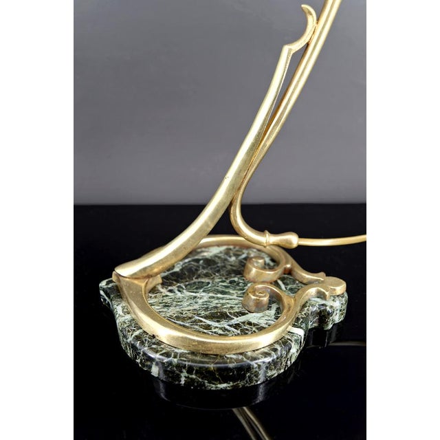 Art Nouveau Desk Lamp in Bronze and Marble, France, 1890s For Sale - Image 9 of 18