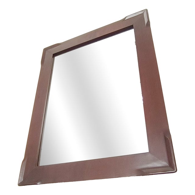 Large Mirror in Cherry Wood, 1970s For Sale