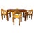 Pine Wood Dining Table and Chairs C.J. Rosengaarden, 1970s, Set of 5 For Sale - Image 13 of 13