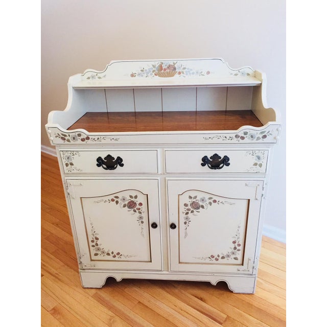 Ethan Allen Heirloom Hitchcock Stenciled Dry Sink Bar Chairish