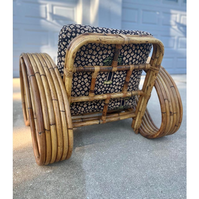 Mid-Century Modern 1960s Six-Strand Pretzel Lounge Chair | Attributed in Paul Frankl Style For Sale - Image 3 of 12