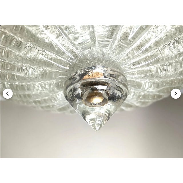Large Mid-Century Modern Hollywood Regency Ceiling Light in Murano Glass from Barovier & Toso, 1980s For Sale - Image 6 of 14