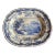 Antique English Staffordshire Blue Transfer Decorated Platter “Chinese Marine” For Sale