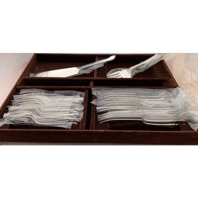 New 1980s Flatware Fish Set 26 Pieces Du Barry For Sale - Image 12 of 15