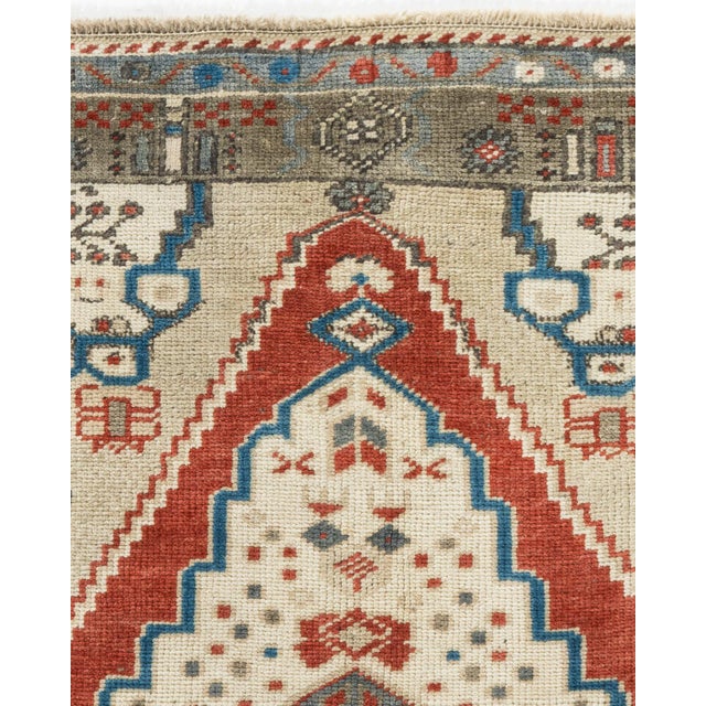 Turkish Vintage Circa 1940 Turkish Oushak Area Rug 2ft 11in X 3ft 9in For Sale - Image 3 of 7