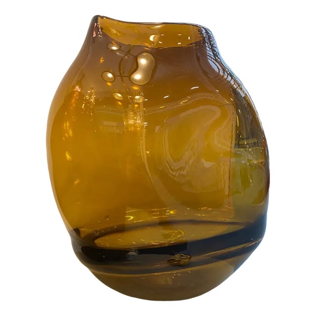 Italian Fume Murano Glass Vases by Simoeng, Set of 2 For Sale