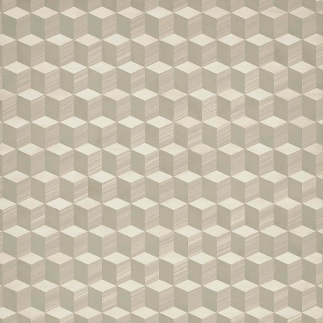 Sample - Schumacher Legno Wallpaper in Birch For Sale