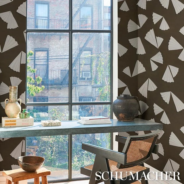 Not Yet Made - Made To Order Schumacher x Backdrop Antoinette Wallpaper In Espresso For Sale - Image 5 of 5