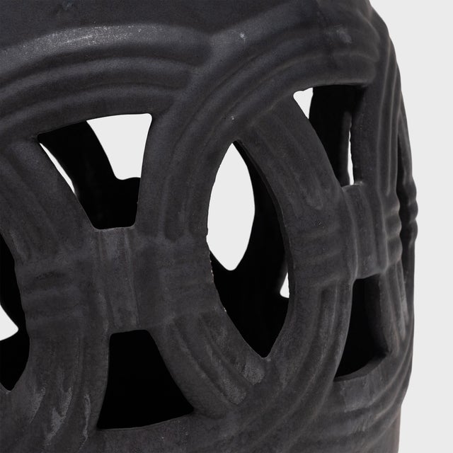Early 21st Century Graphite Black Prosperity Garden Stool For Sale - Image 5 of 5