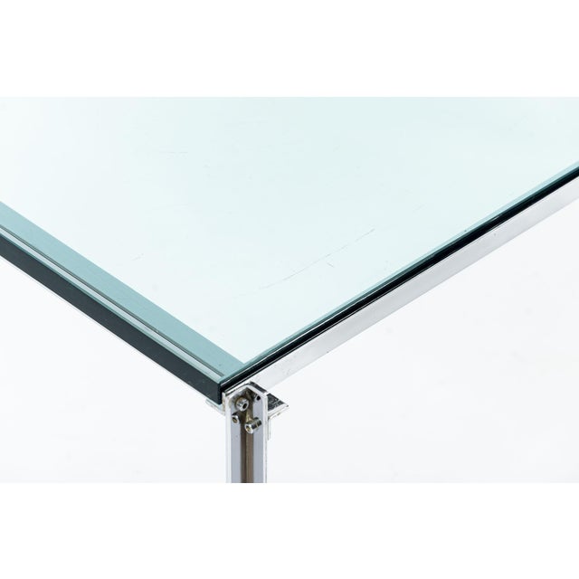 Metal Mid Century Glass & Chrome Coffee Table by Katavalos for Laverne Originals For Sale - Image 7 of 10