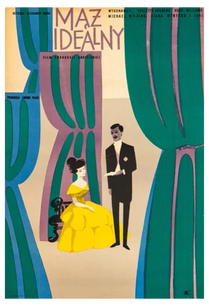 Vintage An Ideal Husband Movie Poster by Wiktor Gorka, 1956