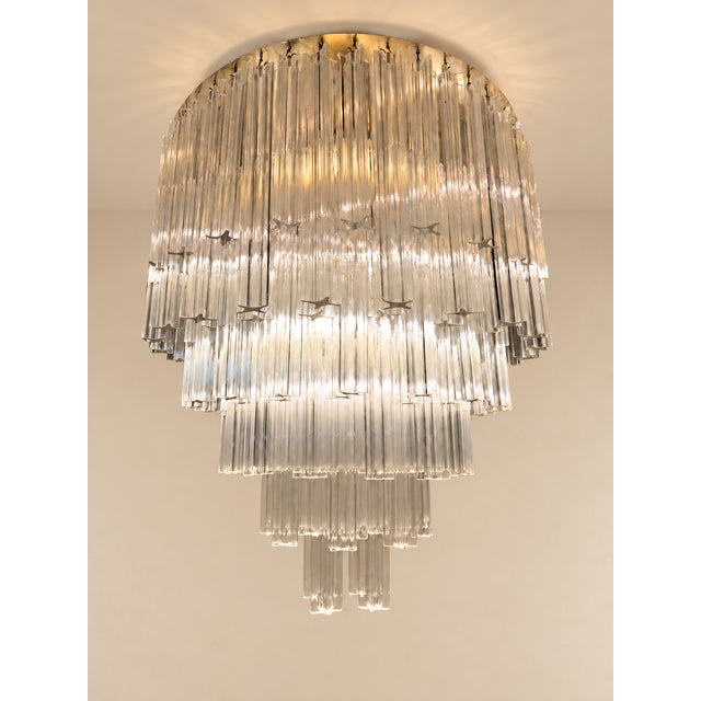 Vintage Italian Crystal Lamp, 1970s For Sale - Image 3 of 9