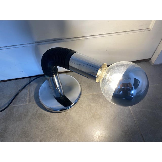 Vintage Italian Table Lamp in Chrome by Bellini for Targetti, 1970 For Sale - Image 18 of 18